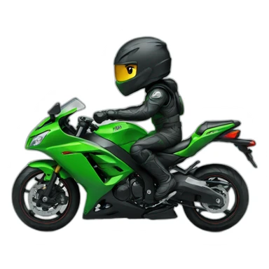 Ninja driving Kawasaki ninja sticker