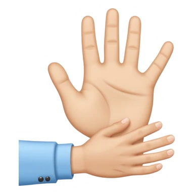 make it the exact hex color of A8F2F9, the last picture the handshake emoji. make it both look like an actual hand with 5 fingers sticker