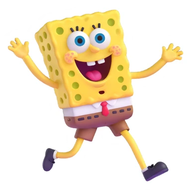 SpongeBob character dancing with bottom wiggling sticker