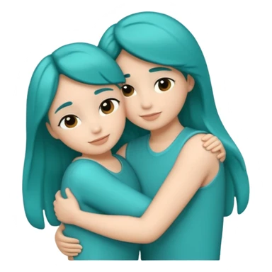 Teal hugs with Belles wording sticker