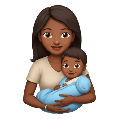 indian mum with infant sticker