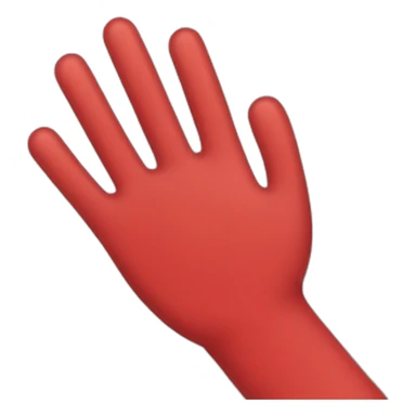 red watered hand sticker