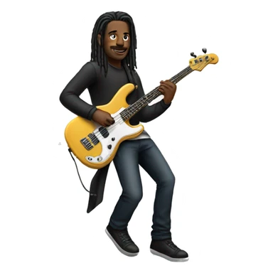 A bassist playing a gig in front of thousands people sticker