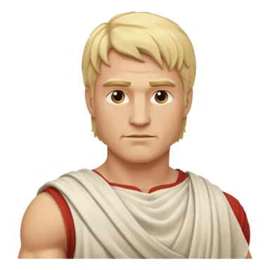 ancient greek man blond hair sticker