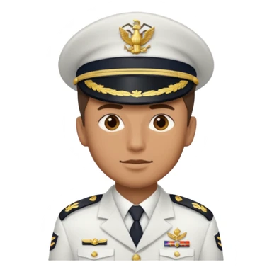 male navy soldier, square face. sticker