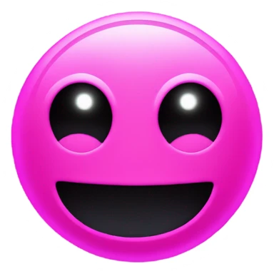 Neon pink Pac-Man ghost sticker