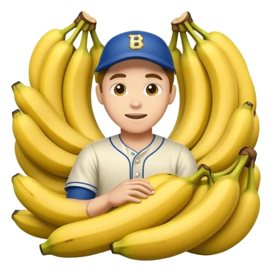 baseball player in yellow bananas sticker