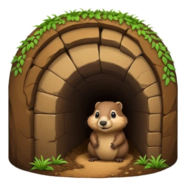 groundhog burrow sticker