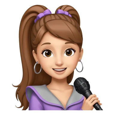 ariana grande with microphone sticker