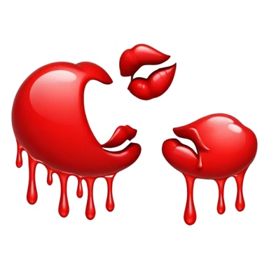 Drippy kisses  sticker