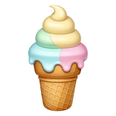 Melted pastel ice cream sticker