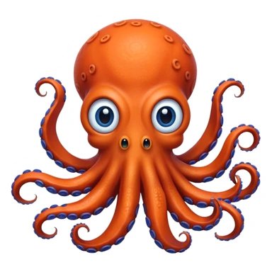 octopus with big eyes sticker