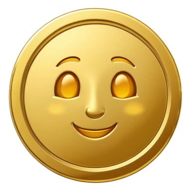 gold coin without designs sticker