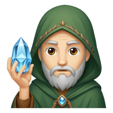 druid character looking through crystal suspiciously sticker