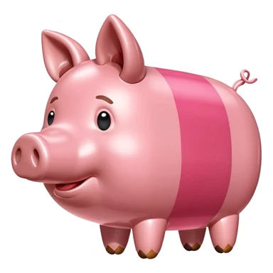 spam meat jeff koons style inflatable pig balloon sticker