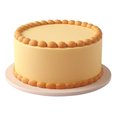 plain round cake base, no toppings, no icing, just dough, neutral color sticker