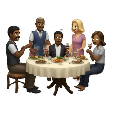Dinner with friends  sticker