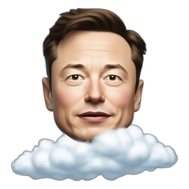 Elon musk qui dort sur un nuage sticker