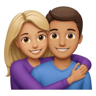 Couple hugs  sticker