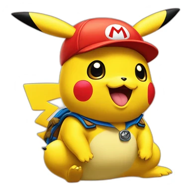 Pikachu ultra instinto super mario sticker
