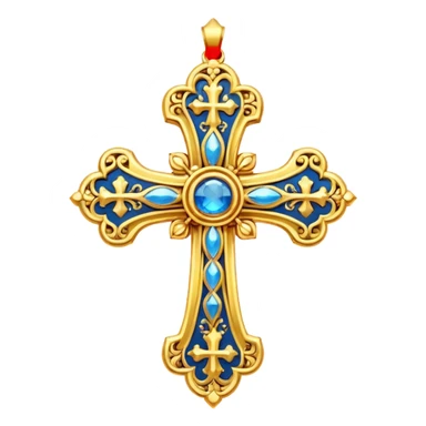 Eastern Orthodox cross. Transparent bakgrund. sticker