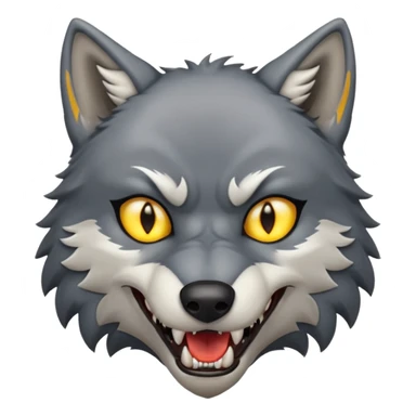 Tráeme una imagen de un lobo enojado sticker