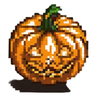 sweet pumpkin fruit, no face, no jack-o-lantern sticker
