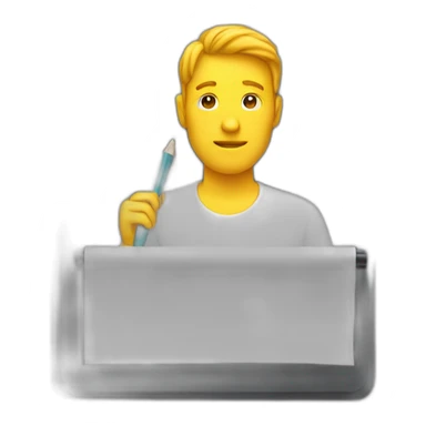 Man writing on a marker board sticker