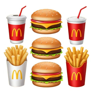 Create a mc donalds menu sticker