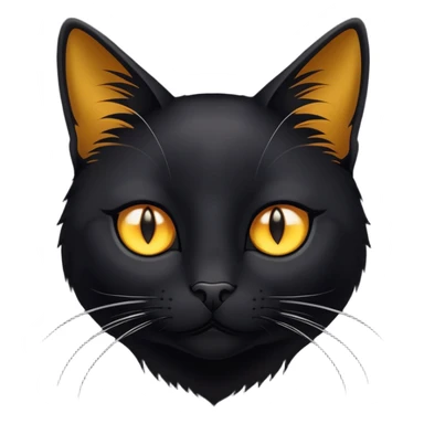 Black cat with golden eyes sticker