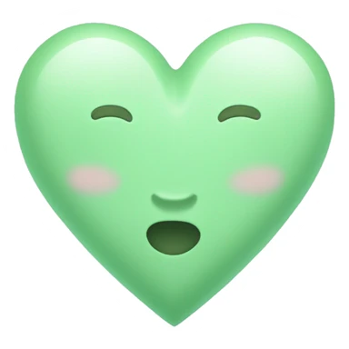 Pastel green colored heart sticker
