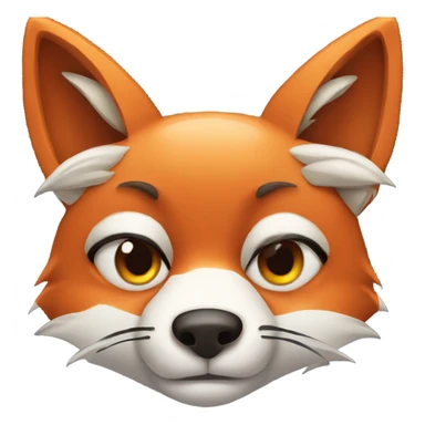 fox doing a frown sticker