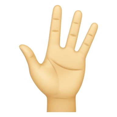 raised hand (stop gesture) but only the index finger pointing up, other fingers closed yellow emoji style  sticker