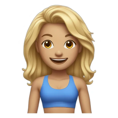 female smiling gym Memoji sticker