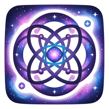 seed of life in a square. the square should look like the galaxy sticker