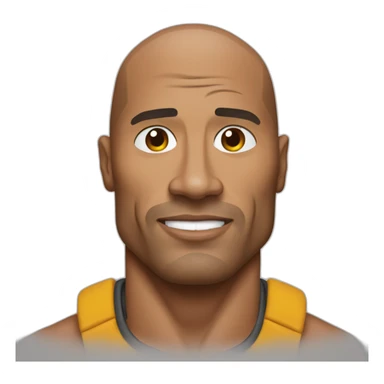 Dwayne Johnson avec une couche sticker
