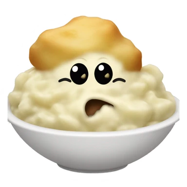 Mashed potatoes in a bowl sticker