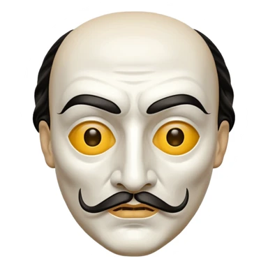 Money Heist, Dali mask (white), realistic sticker