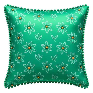 green fabric with floral pattern, smart fabric, high-tech textile sticker