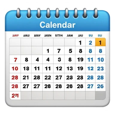 simple calendar without days  sticker
