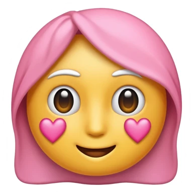 Coração metade rosa e metade branco sem borda emoji sticker
