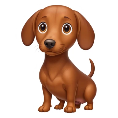 brown wiener dog sticker