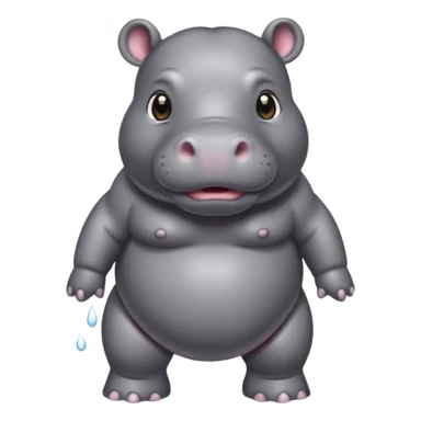 baby hippo sticker