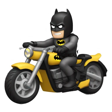 batman on a motorbike text sticker