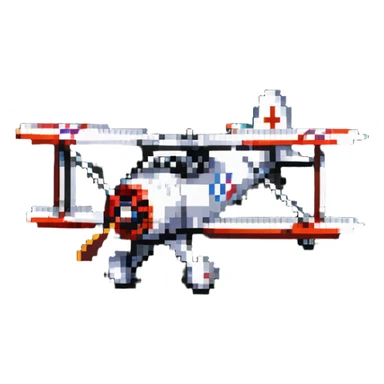 vintage biplane war aircraft sticker