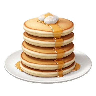 Cinematic Realistic Poffertjes Dessert Emoji, depicted as small, fluffy mini pancakes dusted with powdered sugar rendered with lifelike texture and warm, inviting lighting. sticker