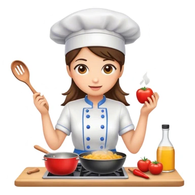Girl cooking  sticker