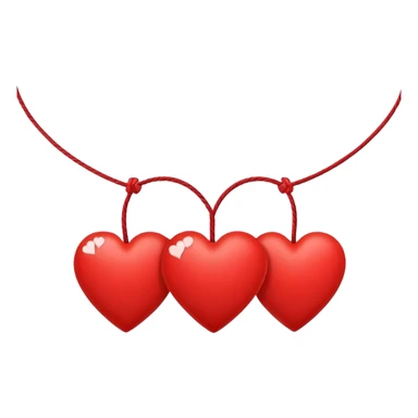 Two hearts connected by string for 'Stay' song sticker