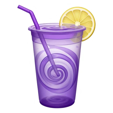 piurple lemonade in a plastic cup sticker