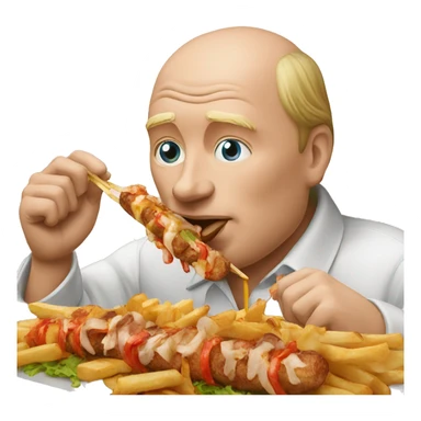  Vladimir Poutine eating a kebab sticker